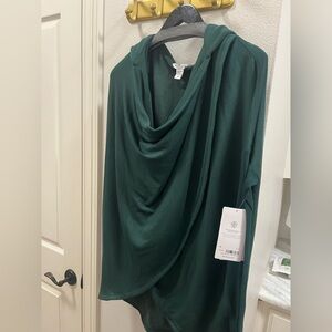 Athleta Forest Green Purana draped shirt